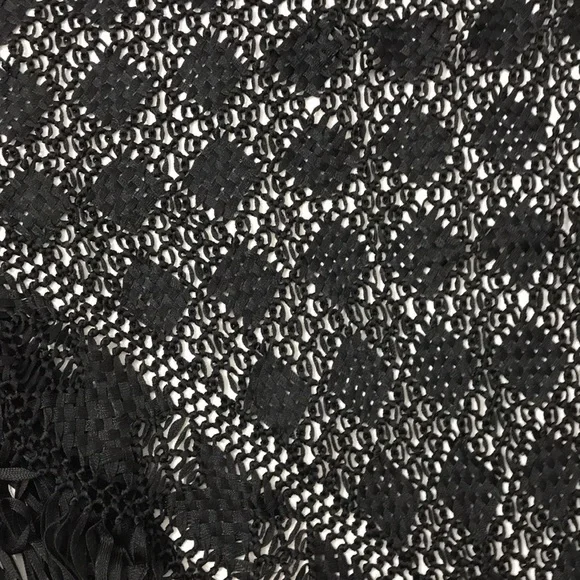 MARIO HERNANDEZ Crochet Fringe Shawl Scarves & Wraps